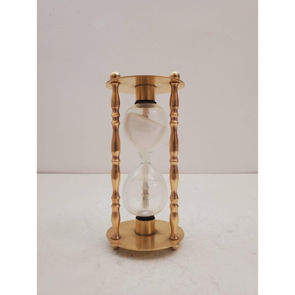 Vintage Gold Toned Brass Hourglass/ Penco Decorative Brass 12.5 Minute Timer, - Picture 2 of 10